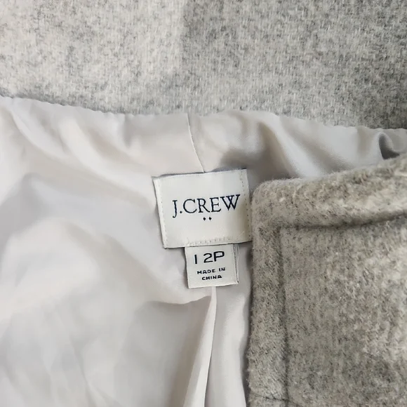 J. Crew Light Gray Trench Coat - Picture 2 of 5